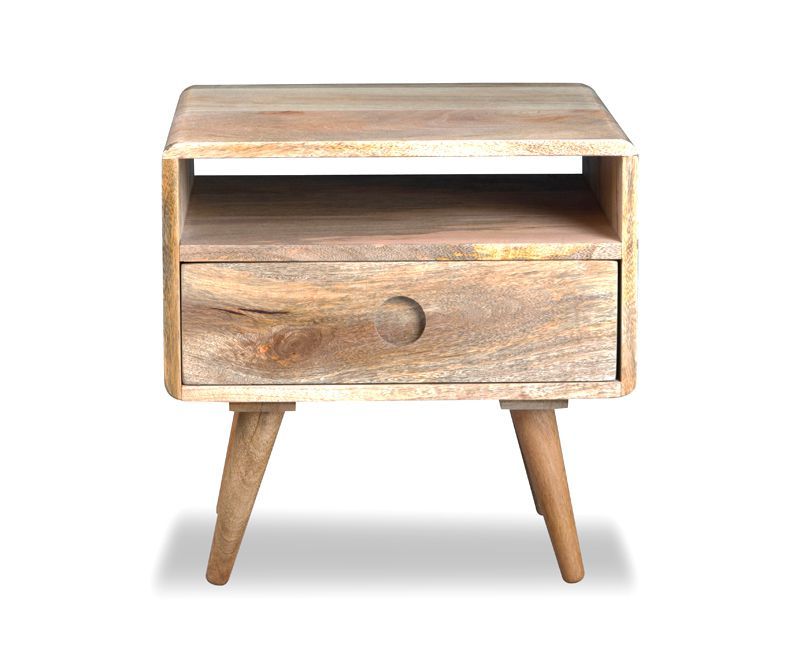 Light Vintage Mango Side Table - In Stock