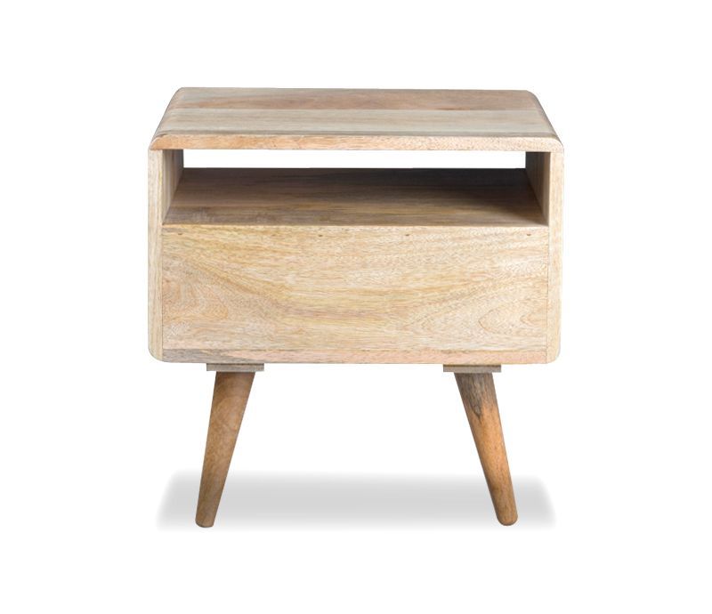 Light Vintage Mango Side Table - In Stock