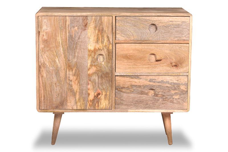 Light Vintage Mango 85cm Sideboard - In Stock