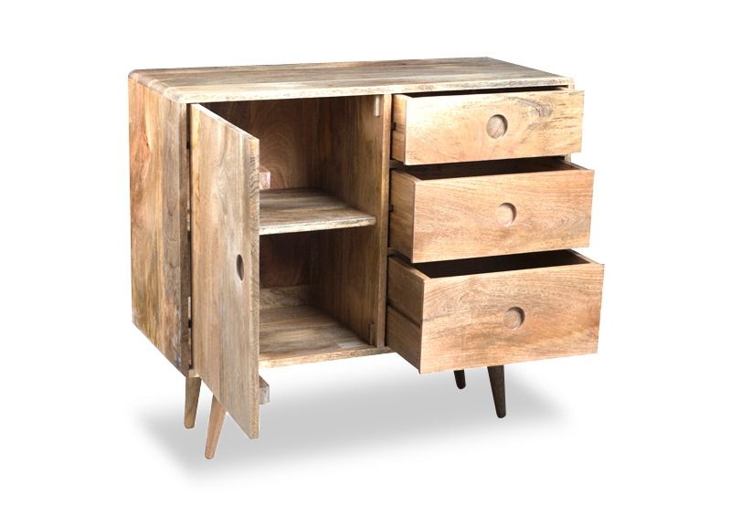 Light Vintage Mango 85cm Sideboard - In Stock