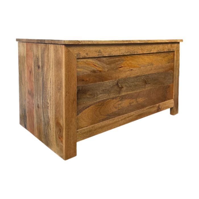 Light Mango Wood 92cm Blanket Box - In Stock