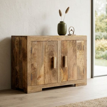 Light Mango Wood 90cm Sideboard