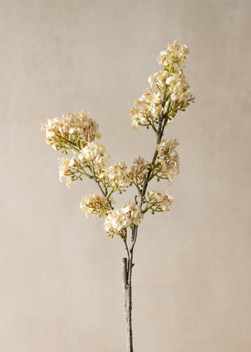 Faux Blush Linen Lilac Stem