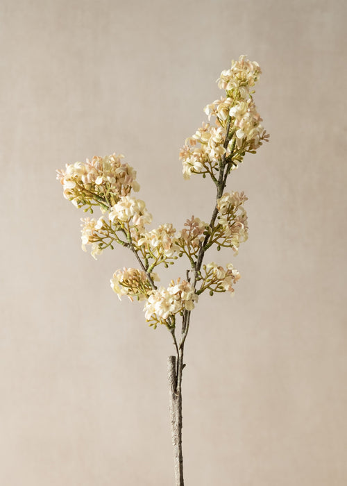Faux Blush Linen Lilac Stem