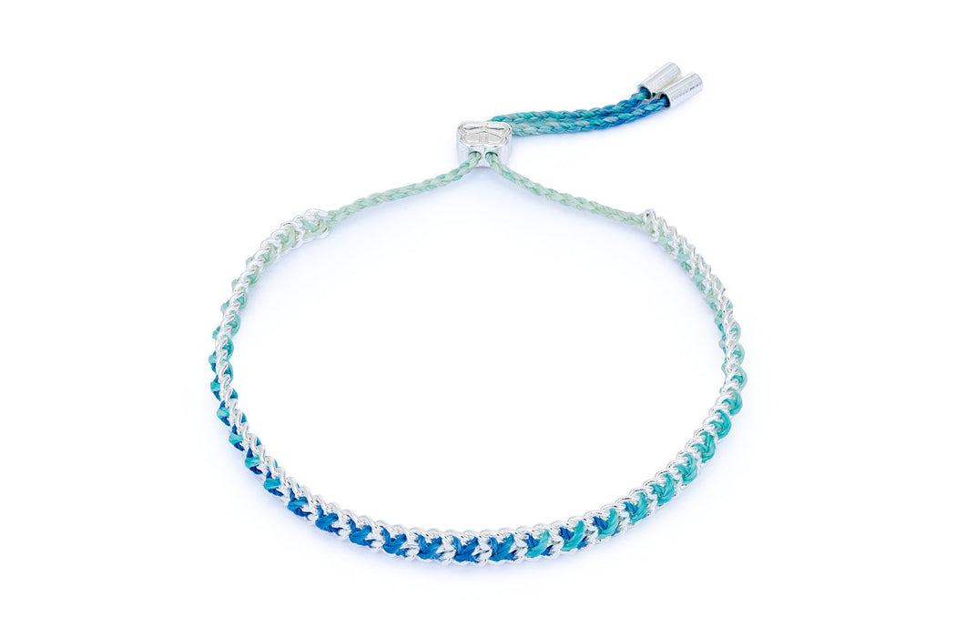 Lilia Blue & Silver Ombre Cord Bracelet SS