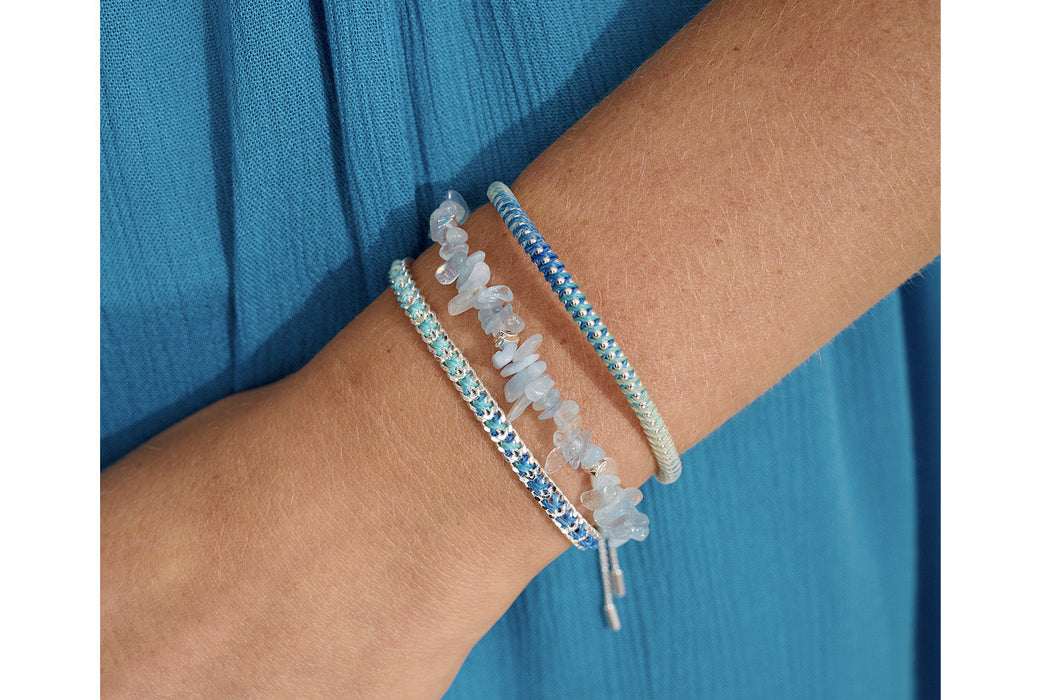Lilia Blue & Silver Ombre Cord Bracelet SS