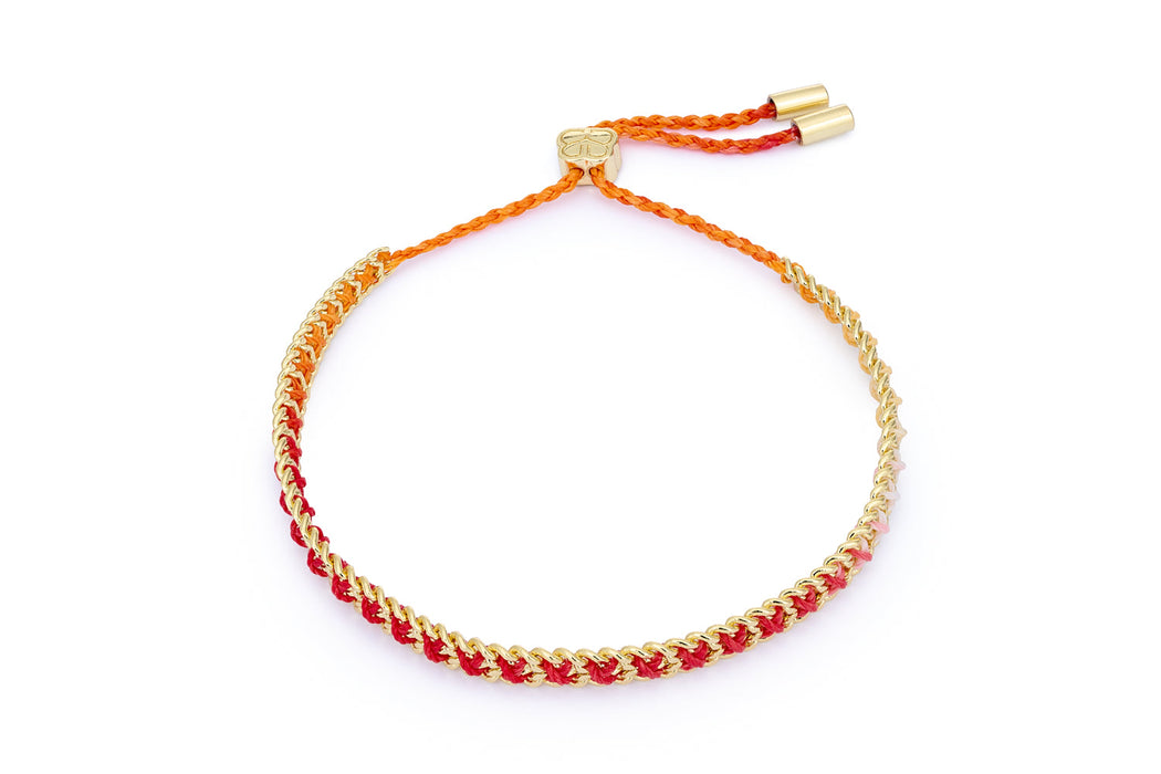 Lilia Golden Sunset Ombre Braided Bracelet PVD