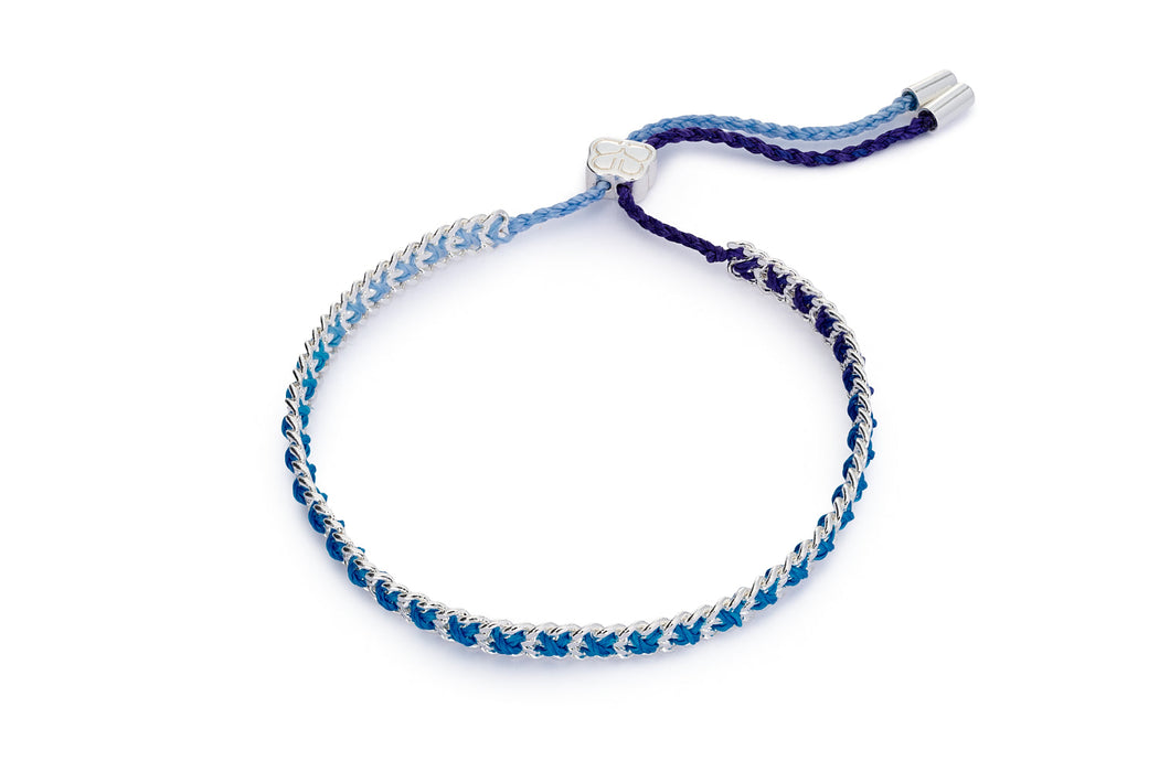 Lilia Midnight Silver Woven Bracelet
