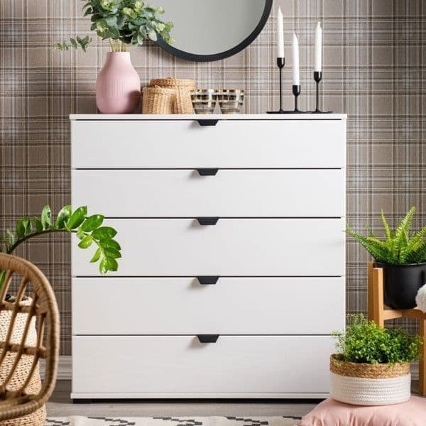 Arctic White Wide 6-Drawer Chest
