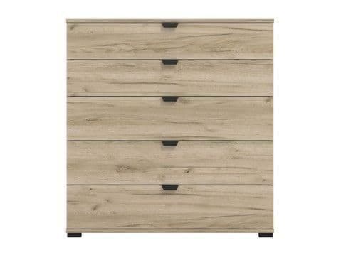 Oak Effect Wide 5-Drawer Chest
