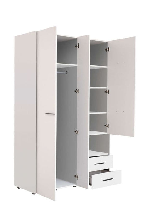 White 3-Door Wardrobe