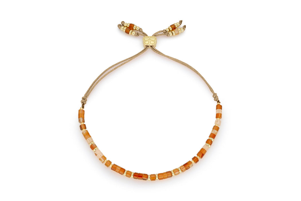 Liv Red Agate Gold Bracelet