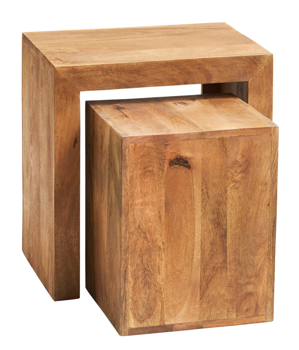 Toko Light Mango Cubed Nest Of 2 Tables