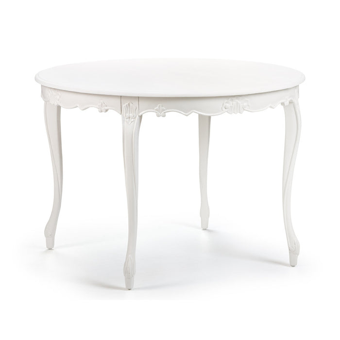 Louis Antique White Round Dining Table