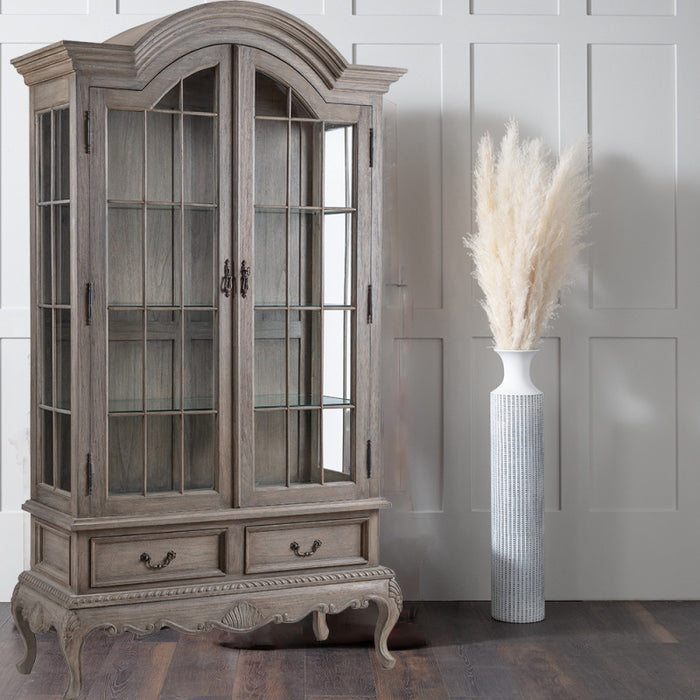 Louis French Display Cabinet with Glass Shelves