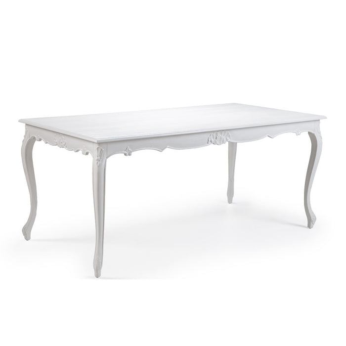 Louis French Antique White Dining Table