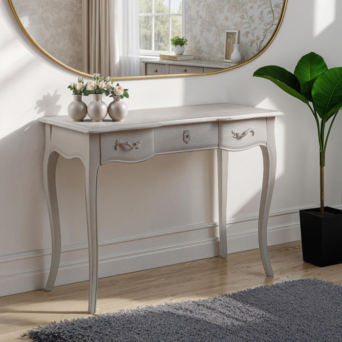 Louis French Style Small Desk with 3 Drawers