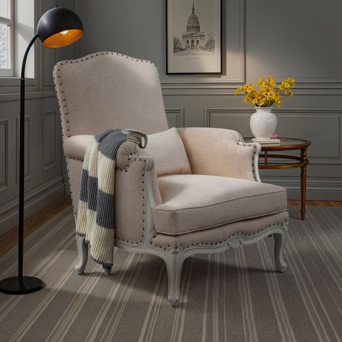 Louis French Upholstered Sofa Chair