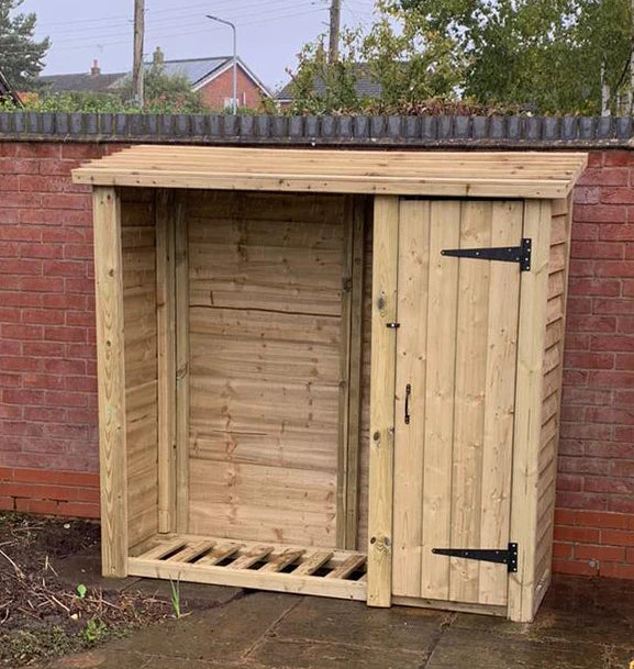 6x6 Heavy Duty Log & Tool Store Swedish Redwood Storage Unit
