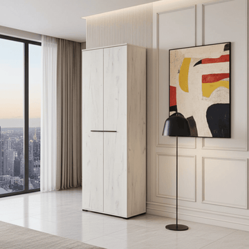 Amos Mann Oak Narrow Wardrobe