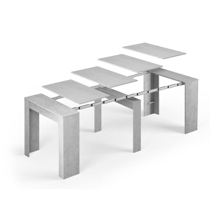 Concrete Grey Effect Large Extending Dining Table