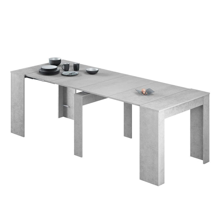 Concrete Grey Effect Large Extending Dining Table