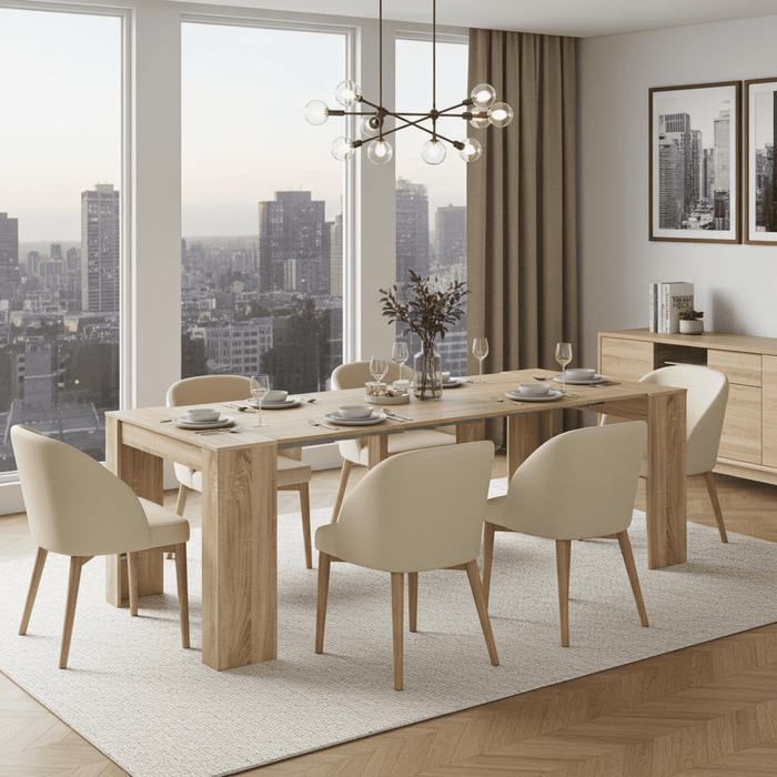 Extending Dining Table Oak Effect