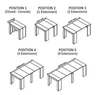 Amos Mann Extending Dining Table Oak Effect