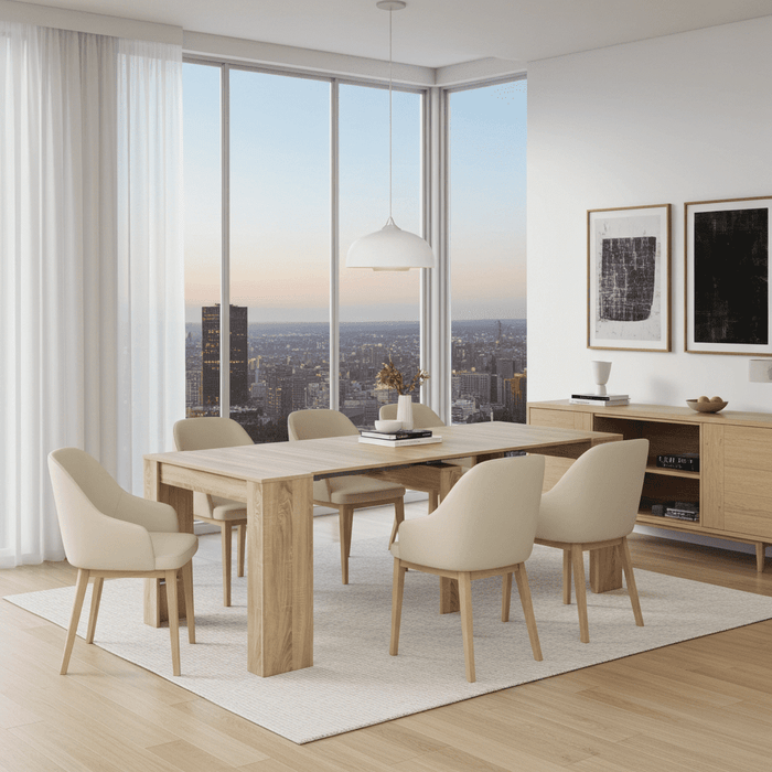 Extending Dining Table Oak Effect