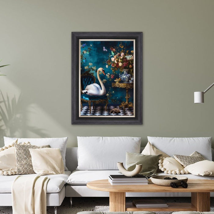 Curiosity Swan Framed Art - Last One Remaining