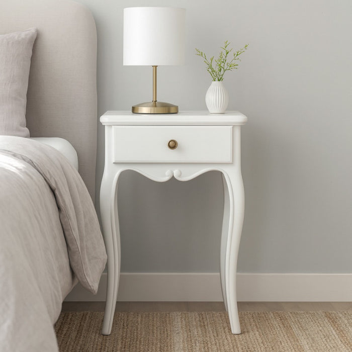 Lyon One Drawer French Bedside Table