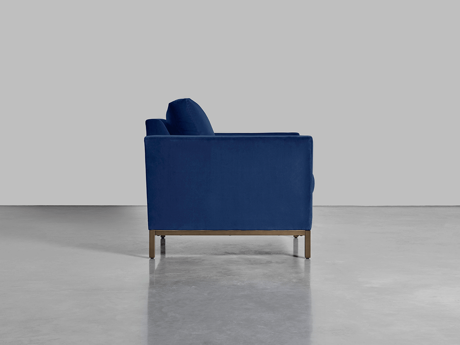 The Deco Armchair - Navy Cotton Velvet