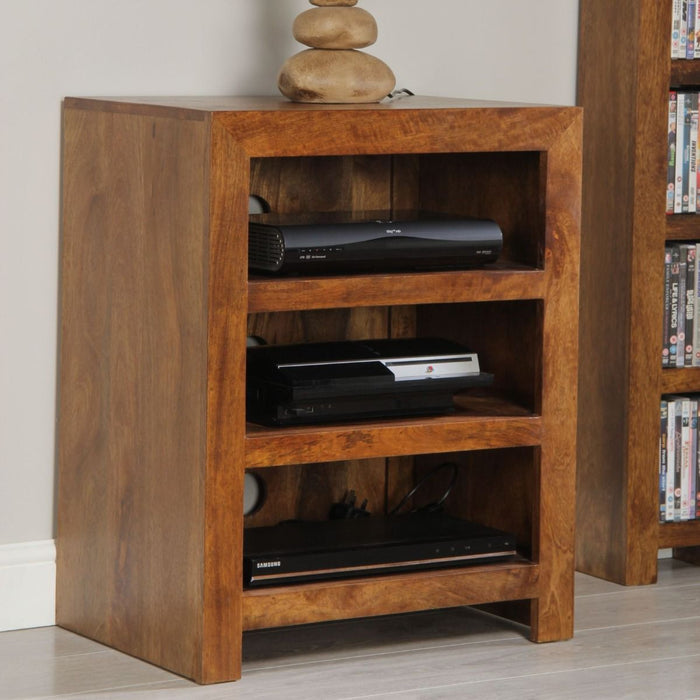Dakota Mango Wood 60cm Small Hi-Fi Unit - In Stock