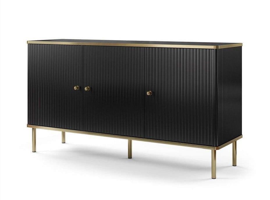 Black And Gold 3 Door Sideboard