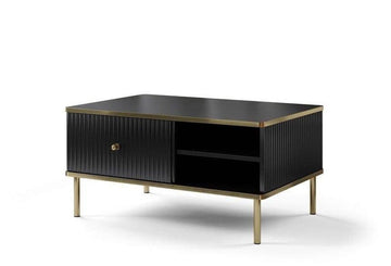 Amos Mann Black And Gold Coffee Table