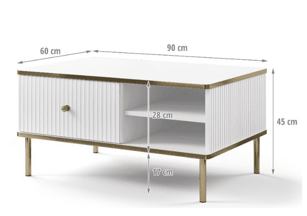 White And Gold Coffee Table