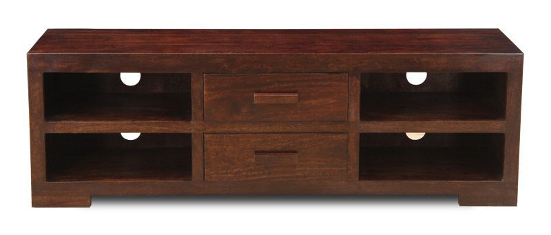 Mango Wood 170cm 2 Drawer Media Unit - In Stock