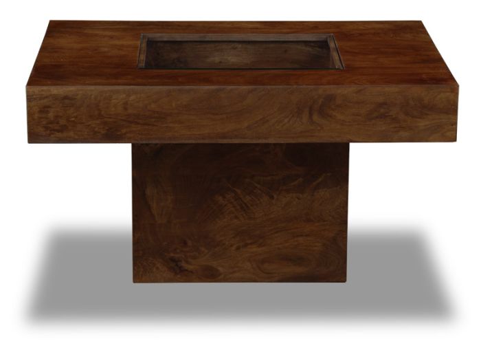 Acre & Artisan Mango Small Glass Topped Coffee Table 1 (85cm)