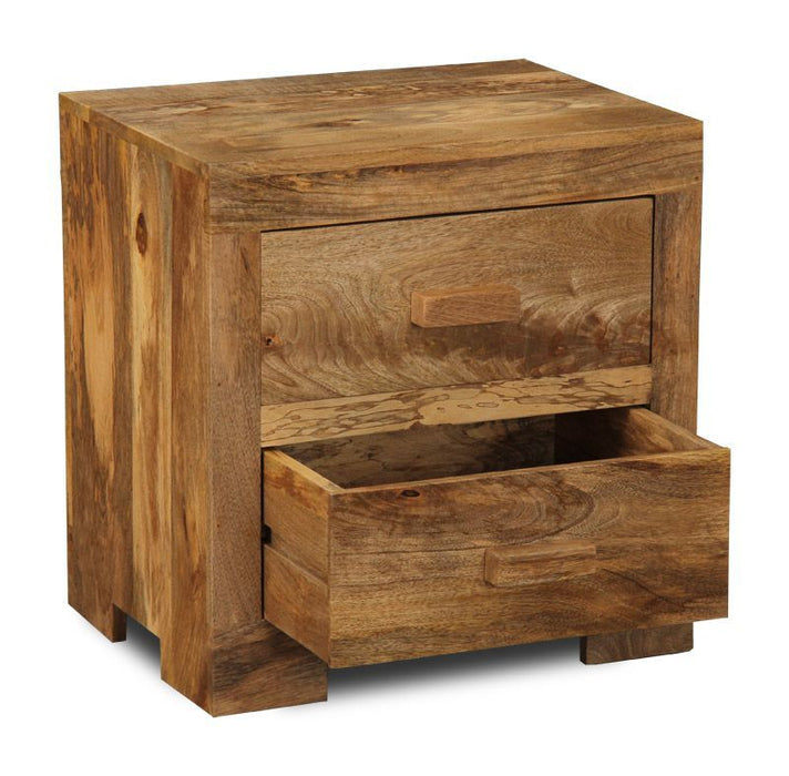 Light Mango Wood 52cm 2 Drawer Chest - Due 19th September