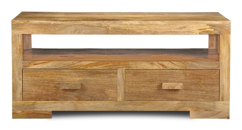 Light Mango Wood 110cm 4 Drawer Coffee Table - last one remaining