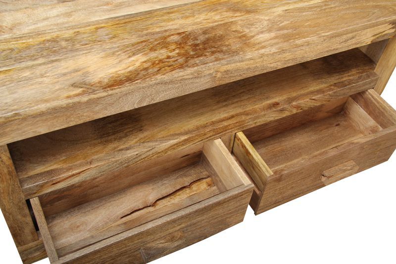 Light Mango Wood 110cm 4 Drawer Coffee Table - last one remaining
