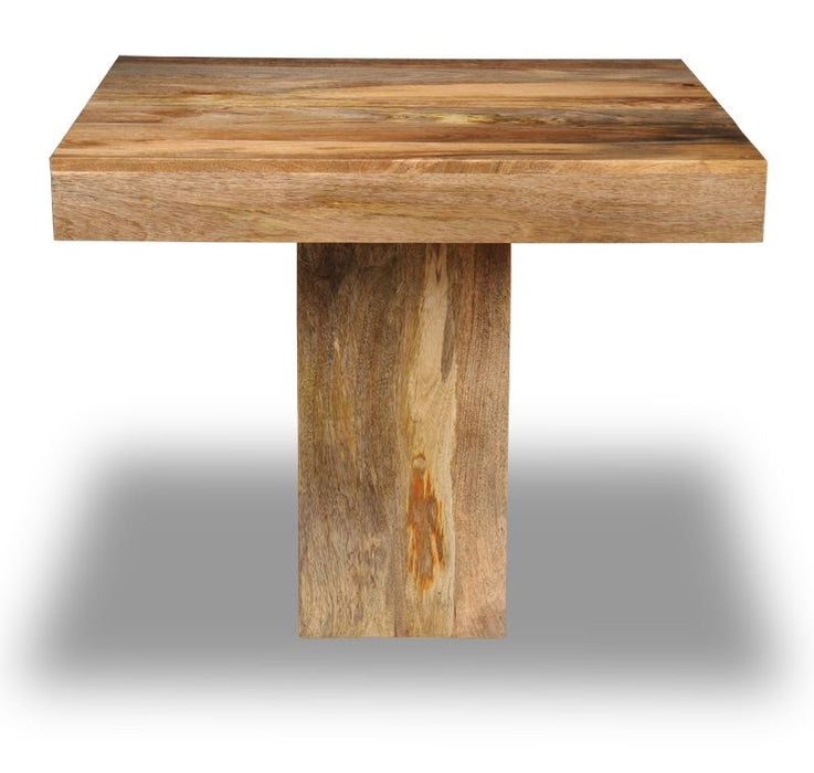 Light Mango Wood 90cm Cube Dining Table - In Stock