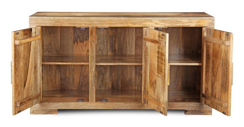 Light Mango Wood 134cm Sideboard - In Stock