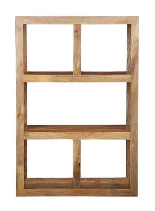 Light Mango Wood 98cm Open Bookcase - In Stock