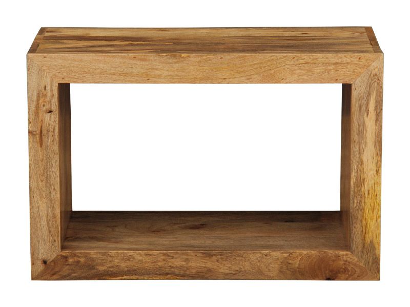 Light Mango Wood Rectangular Cube - In Stock