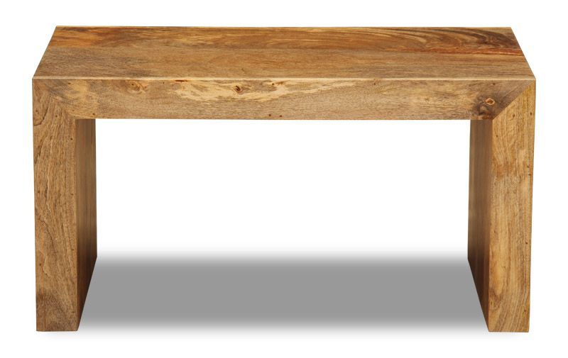Light Mango Wood 85cm Open Coffee Table - In Stock