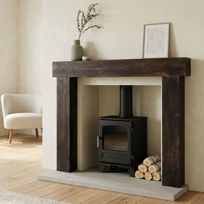 Mango Wood Walnut 131cm Fire Surround - In Stock