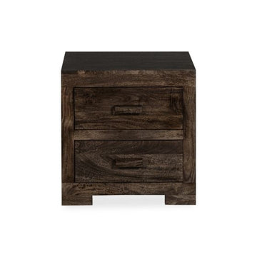 Mango Wood Walnut 52cm 2 Drawer Chest