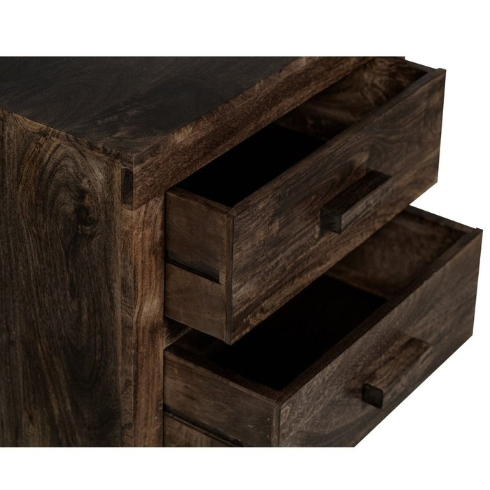 Mango Wood Walnut 52cm 2 Drawer Chest - Due 16th September