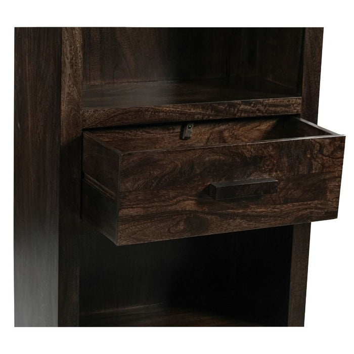 Mango Wood Walnut 65cm 1 Drawer Bookcase - In Stock